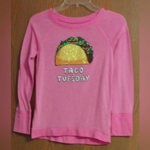 Justice Pink Taco Tuesday Sweater size 12      16-021